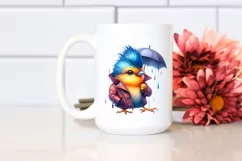 Revolted Baby Bird with Raincoat PNG Product Image 2