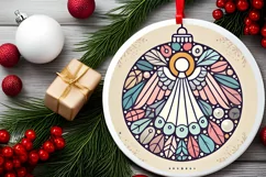 Round Christmas Ornament Sublimation|Clipart Product Image 1