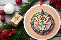 Round Christmas Ornament Sublimation|Clipart Product Image 1