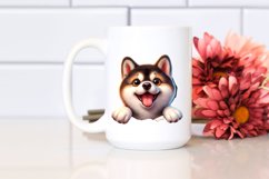 Crazy Looking Akita Sticking Out | Sublimation | Clipart Product Image 2