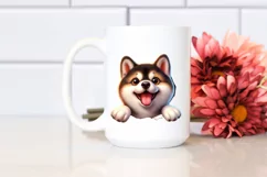 Crazy Looking Akita Sticking Out | Sublimation | Clipart Product Image 2