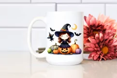 Simple Funny Witch Halloween Clipart PNG Product Image 2