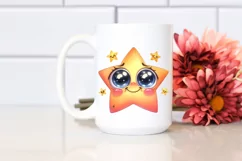 Simple Funny Star with Big Eyes, Transparent PNG Product Image 2