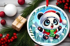 Round Christmas Ornament Sublimation|Clipart Product Image 2