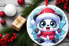 Round Christmass Ornament PNG Product Image 2