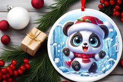 Round Christmas Ornament Sublimation|Clipart Product Image 2