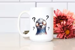 Funny Dove Portrait | Watercolor Clipart Product Image 2