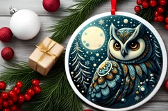 Round Christmas Ornament Sublimation|Clipart Product Image 2