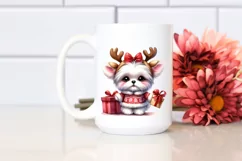 Winter Maltese with Gift Box, Transparent PNG Product Image 2