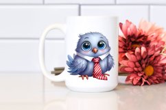 Funny Watercolor Dove Sitting Tie Product Image 2