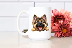 Funny German Shepherd with Popping Eyes | Clipart Product Image 2