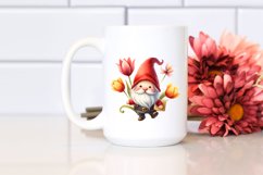 Cute Gnome Using Tulip | Sublimation | Clipart Product Image 2