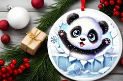 Round Christmas Ornament Sublimation|Clipart Product Image 1