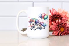 Cute Baby Unicorn Tumbling Spring Petals | Sublimation | Product Image 2