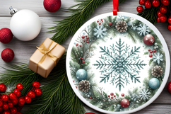 Round Christmass Ornament PNG Product Image 2