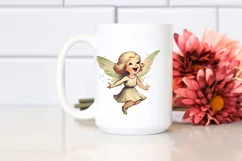 Retro Excited Fairy PNG Product Image 2