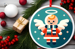 Round Christmass Ornament PNG Product Image 2