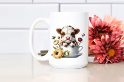 Colorful Highland Cow Animal Print Smiling | Sublimation Product Image 2
