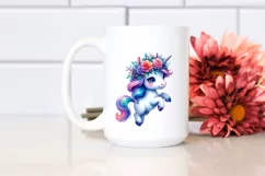 Floral Wreath Unicorn Inspired by PNG Product Image 2
