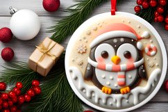 Round Christmas Ornament Sublimation|Clipart Product Image 2