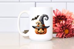 Funny Halloween Hat Watercolor Clipart Product Image 2