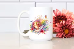 Watercolor Cute Fairy Petals Wind Sublimation Clipart Product Image 2