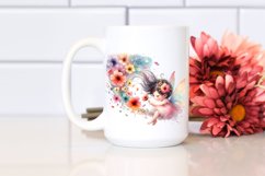 Watercolor Cute Fairy Petals Wind Sublimation Clipart Product Image 2