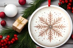 Round Christmas Ornament Sublimation|Clipart Product Image 2
