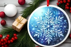 Round Christmas Ornament Sublimation|Clipart Product Image 2