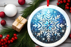 Round Christmass Ornament PNG Product Image 2