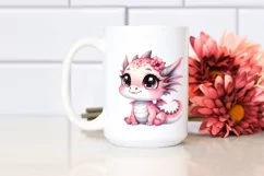 Cute Watercolor Small Baby Dragon Smiling | Sublimation Product Image 2