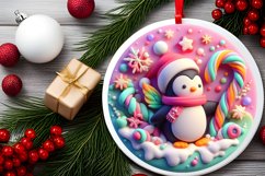 Round Christmas Ornament Sublimation|Clipart Product Image 2