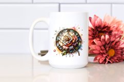Abstract Stained Ranunculus | Sublimation | Clipart Product Image 2