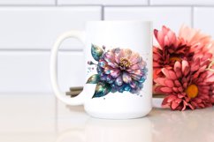 Shiny Transparent Zinnia PNG Product Image 2