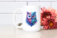 Vibrant Ice Owl, Transparent PNG Product Image 2