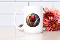 Wooden Stained Tulip Shiny Material | Sublimation Clipart Product Image 2