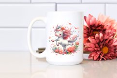 Cute Baby Unicorn Tumbling Spring Petals Wind Product Image 2