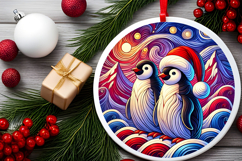 Round Christmass Ornament PNG Product Image 2