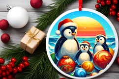 Round Christmass Ornament PNG Product Image 2