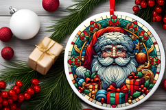 Round Christmass Ornament PNG Product Image 2