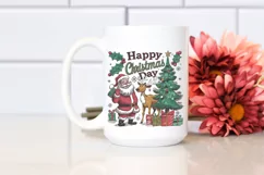 Retro Happy Christmas Day Png Product Image 2
