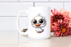 Crazy Looking Small Baby Swan Smiling | Clipart Product Image 2