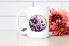 Detailed Wooden Stained Violet | Sublimation | Clipart Product Image 2