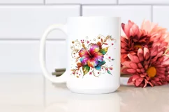 Watercolor Luxury Flower Love Splash Clipart Product Image 2