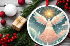 Round Christmas Ornament Sublimation|Clipart Product Image 1