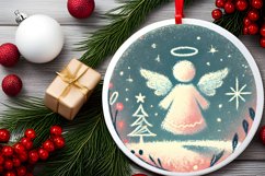 Round Christmas Ornament Sublimation|Clipart Product Image 1
