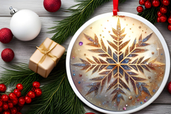 Round Christmass Ornament PNG Product Image 2