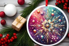 Round Christmass Ornament PNG Product Image 2