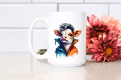 Proud Baby Cow Posing PNG Product Image 2