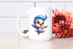 Excited Baby Bird Jumping PNG Product Image 2